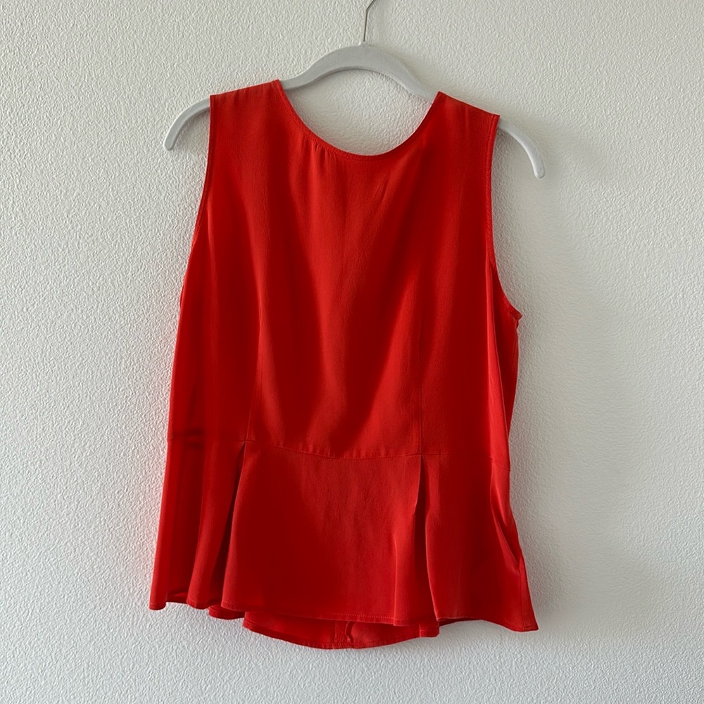 Fossil orange dressy sleeveless blouse